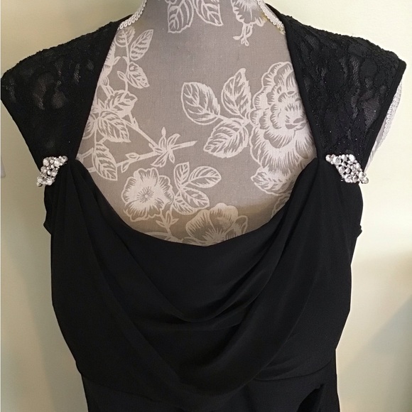 Floor Length Black Gown - Picture 4 of 8